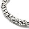 304 Stainless Steel Byzantine Chain Bracelet BJEW-C042-08P-2