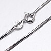 Rhodium Plated 925 Sterling Silver Snake Chain Necklaces NJEW-M153-15B-16-1