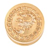 Golden Tone Round Wax Seal Brass Stamp Heads AJEW-S087-02G-12-2