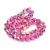 Electroplate Transparent Glass Beads Strands X-EGLA-B012-AB07-2