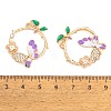 Rack Plating Alloy Enamel Pendants LS-FIND-A040-04KCG-02-3