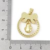 Christmas Theme Rack Plating Brass Micro Pave Cubic Zirconia Pendants KK-U032-14G-03-3