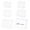   12Pcs 6 Style Acrylic Table Card Display Frame AJEW-PH0003-69-3