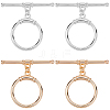 10Pcs 2 Colors Brass Toggle Clasps KK-BBC0021-22A-7