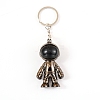 Plastic Astronaut Keychains KEYC-WH0024-02B-1