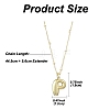 1Pc Initial Letter Brass Pendant Necklaces NJEW-YW0001-24P-2