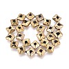 Electroplate Glass Beads Strands EGLA-T021-24A-2
