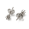 316 Surgical Stainless Steel Stud Earring Findings STAS-Z118-03P-05-2