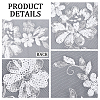 Flower Polyester Embroidery Sew on Appliques PATC-WH0012-32C-6