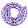 Handmade Polymer Clay Beads Strands X-CLAY-R091-8mm-01-2