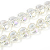 Electroplate Transparent Glass Beads Strands EGLA-B012-AB12-1