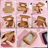 Foldable Creative Kraft Paper Mailer Boxes with Visible Window CON-WH0113-08A-03-3