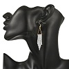 3 Pairs 3 Colors Glass Beaded Dangle Earrings EJEW-MZ00749-4