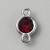 Faceted Glass Flat Round Connector Charms FIND-WH20042-56D-1
