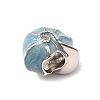 925 Sterling Silver Enamel European Beads STER-Z013-03P-2