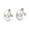 Rack Plating Brass Teardrop Stud Earrings X-EJWE-Q766-03P-1