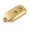 Brass Micro Pave Cubic Zirconia Charms LS-ZIRC-I054-12G-04-2