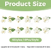60Pcs 6 Styles Imitated Pearl Acrylic & Resin Pendants PALLOY-YW00195-2