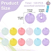 120Pcs 6 Colors Imitation Jelly Acrylic Beads MACR-YW0003-22-2
