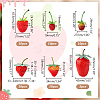 AHADERMAKER 55Pcs 6 Styles Plastic Imitation Strawberry DJEW-GA0001-54-2