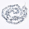 Transparent Electroplate Glass Beads Strands EGLA-T024-01B-03-2