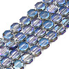 Electroplate Translucent Glass Beads Strands EGLA-N002-27-D03-1