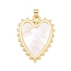 Natural White Shell Pendants KK-C162-001A-G-1