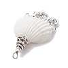 4Pcs 4 Styles Natural Spiral Shell Big Pendants PALLOY-JF03143-5