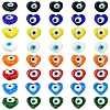 40Pcs 8 Colors Handmade Evil Eye Lampwork Beads Strands LAMP-YW0004-27-2