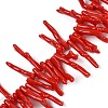 Opaque Acrylic Imitation Coral Beads Strands SACR-P033-01A-06-1