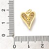 Brass Micro Pave Clear Cubic Zirconia Pendants KK-L225-035G-3