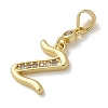 Brass Micro Pave Cubic Zirconia Pendants KK-M319-02G-Z-2