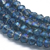 Electroplate Glass Beads Strands X-GLAA-F079-A-FR19-3