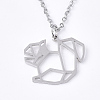 Non-Tarnish 201 Stainless Steel Pendant Necklaces NJEW-T009-JN026-1-45-1