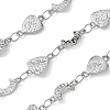 Hammered 304 Stainless Steel Triangle & Moon Link Chains SA-CBA21A8-01P-03-1