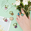 6Pcs 304 Stainless Steel Open Cuff Finger Rings RJEW-UN00026-3
