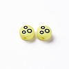 Opaque Champagne Yellow Acrylic Beads X-MACR-N008-42-C10-3