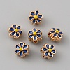 Light Gold Tone Alloy Enamel Beads ENAM-WH0057-43B-2