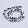 Electroplate Non-magnetic Synthetic Hematite Beads Strands G-J382-4x8x2mm-A06-1