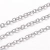 Tarnish Resistant 304 Stainless Steel Cable Chains CHS-K004-06P-0.6mm-1