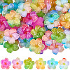48Pcs 6 Colors Transparent Resin Cabochons RESI-SC0006-62-1