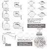 DIY Flat Round Drop Earring Making Kit DIY-UN0002-95-6