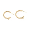 Brass Ring Stud Earrings Findings KK-K351-28G-1