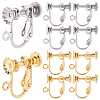 20Pcs 2 Colors 316 Surgical Stainless Steel Clip-on Earring Findings STAS-SC0010-45-1