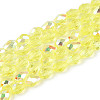 Transparent Electroplate Glass Beads Strands LS-EGLA-N023-6x8mm-A02-1