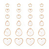 24Pcs 6 Style Natural Capiz Shell Charms SSHEL-TA0001-06-10