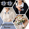 2Pcs Flower Glass Rhinestone Brooches JEWB-FG0001-50-5