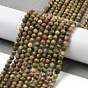 Natural Unakite Beads Strands G-G189-D14-03-2