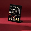 60-Hole L Shaped Velvet Slant Back Earring Organizer Display Rack PW-WG97486-01-1