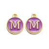 Golden Plated Alloy Enamel Charms ENAM-Q437-12M-1